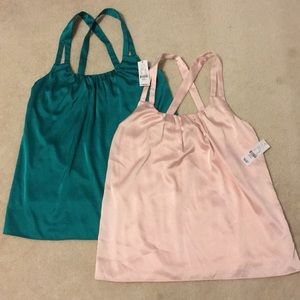 (2) NWT New York & Co. Silk Tanks Size XS